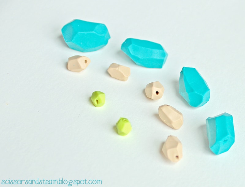 Diy gemstone clay beads