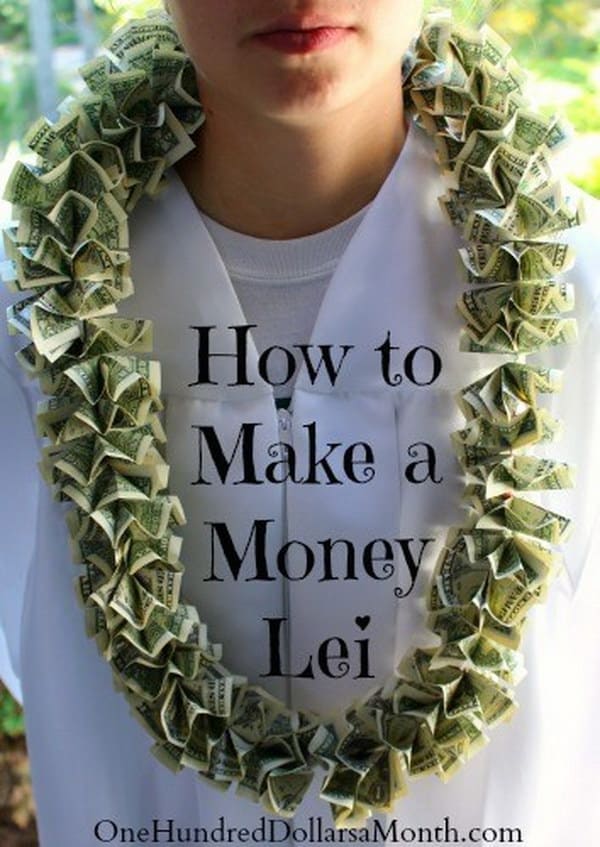 Diy grab money lei