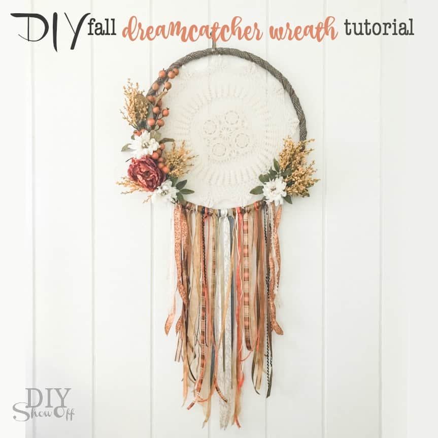 Fall flowers dream catcher