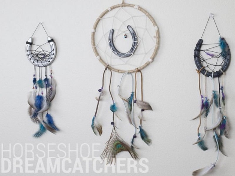 Horseshoe dream catchers