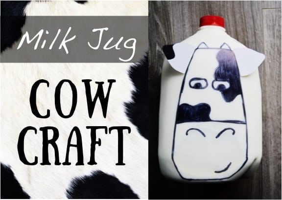 Milk jug cow craft