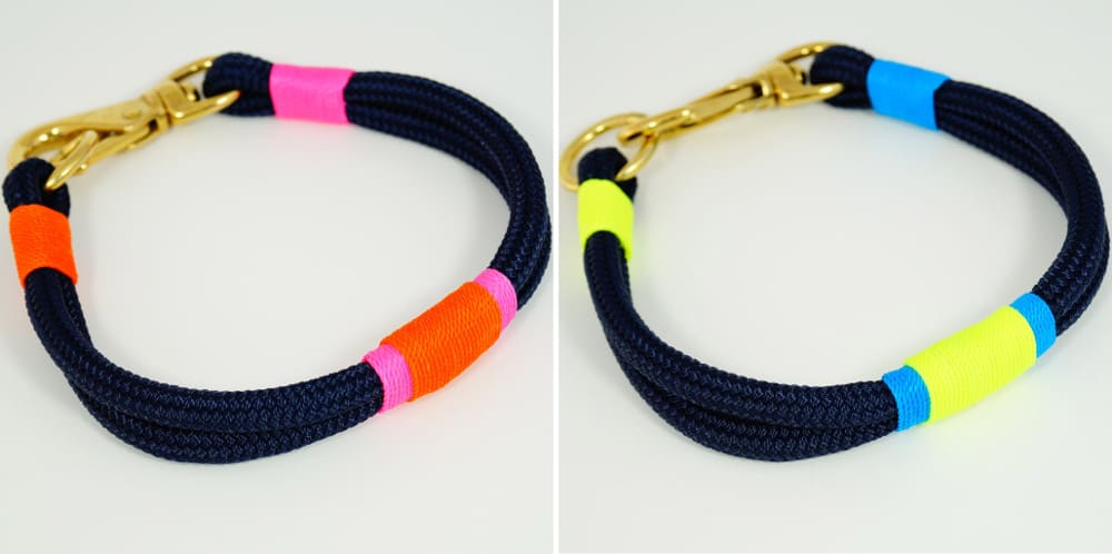 Nautical inspired diy rope collars