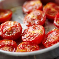 Oven candied summer tomatoes