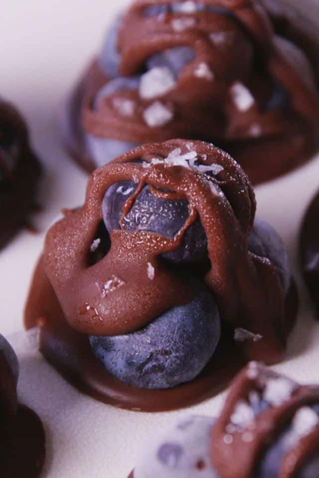 Chocolate blueberry clusters