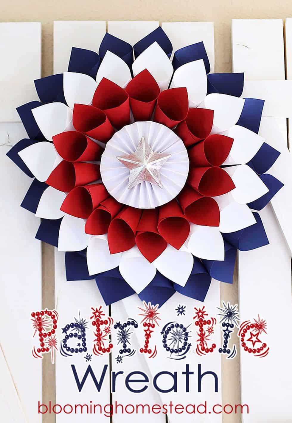 Diy july 4th pinwheel wreath