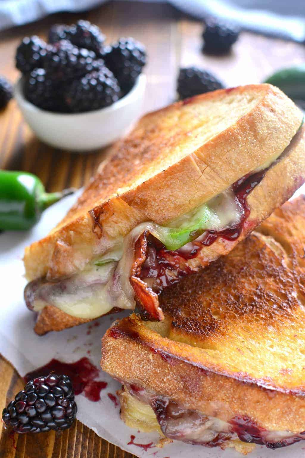 Blackberry bacon grilled cheese