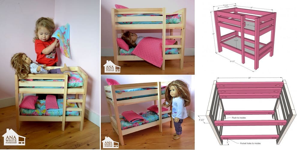 Diy doll bunk beds