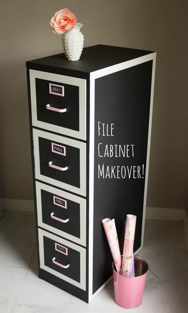 Diy file cabinet makeover