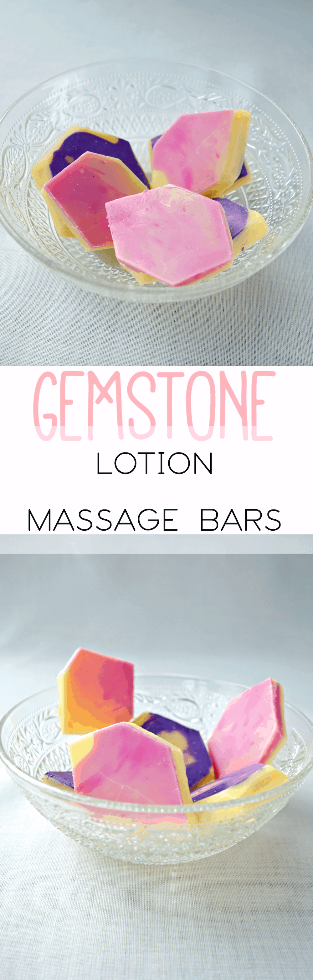 Diy gemstone lotion massage bars