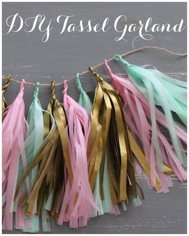 Diy tissue paper tassel garland