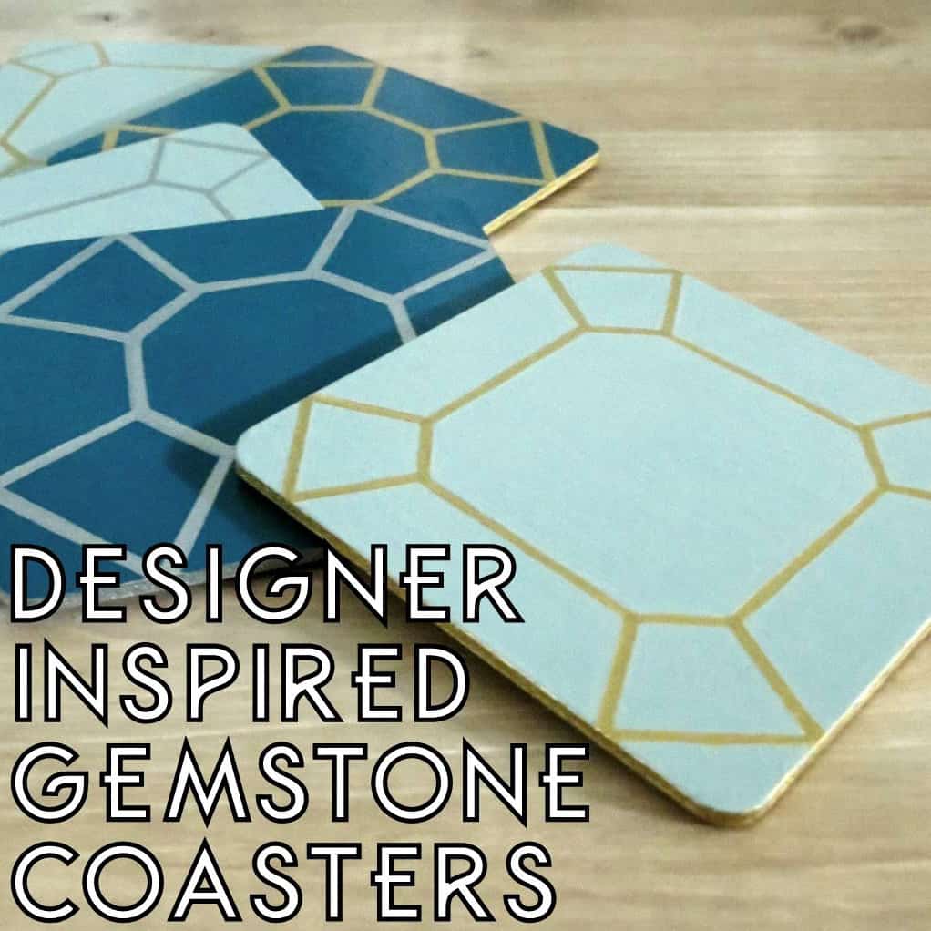 Designer inspired gemstone coasters