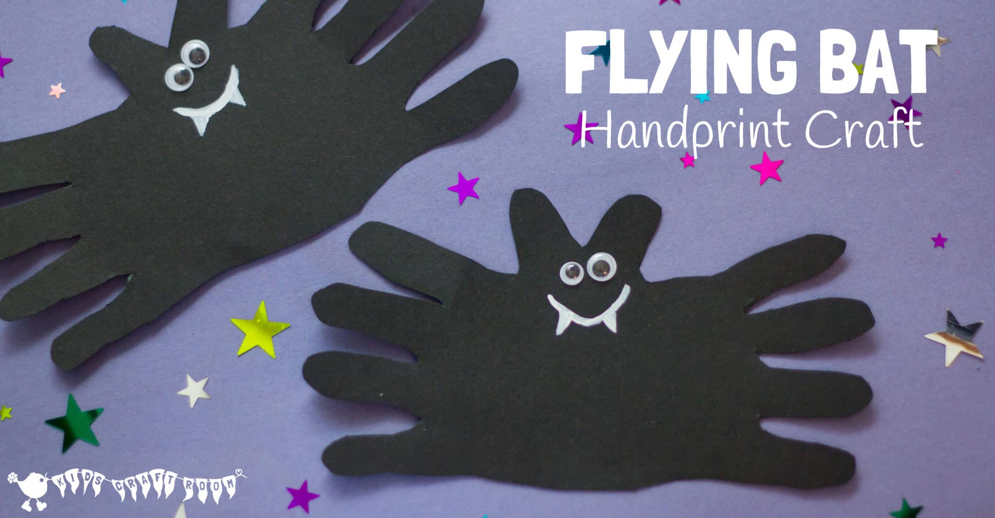 Flying bat handprint craft