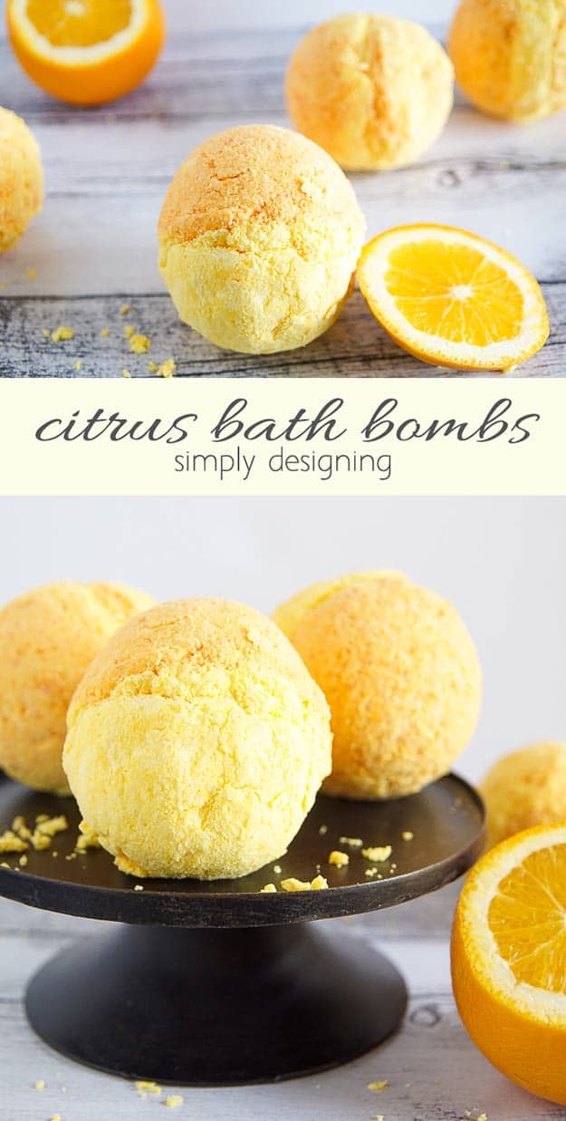 Fragrant citrus bath bombs