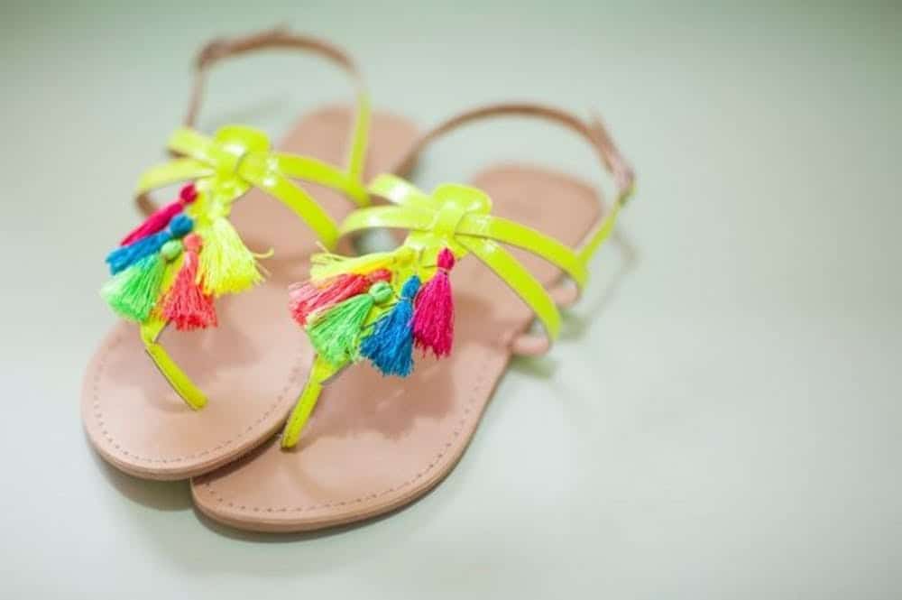 Fun tasseled sandals