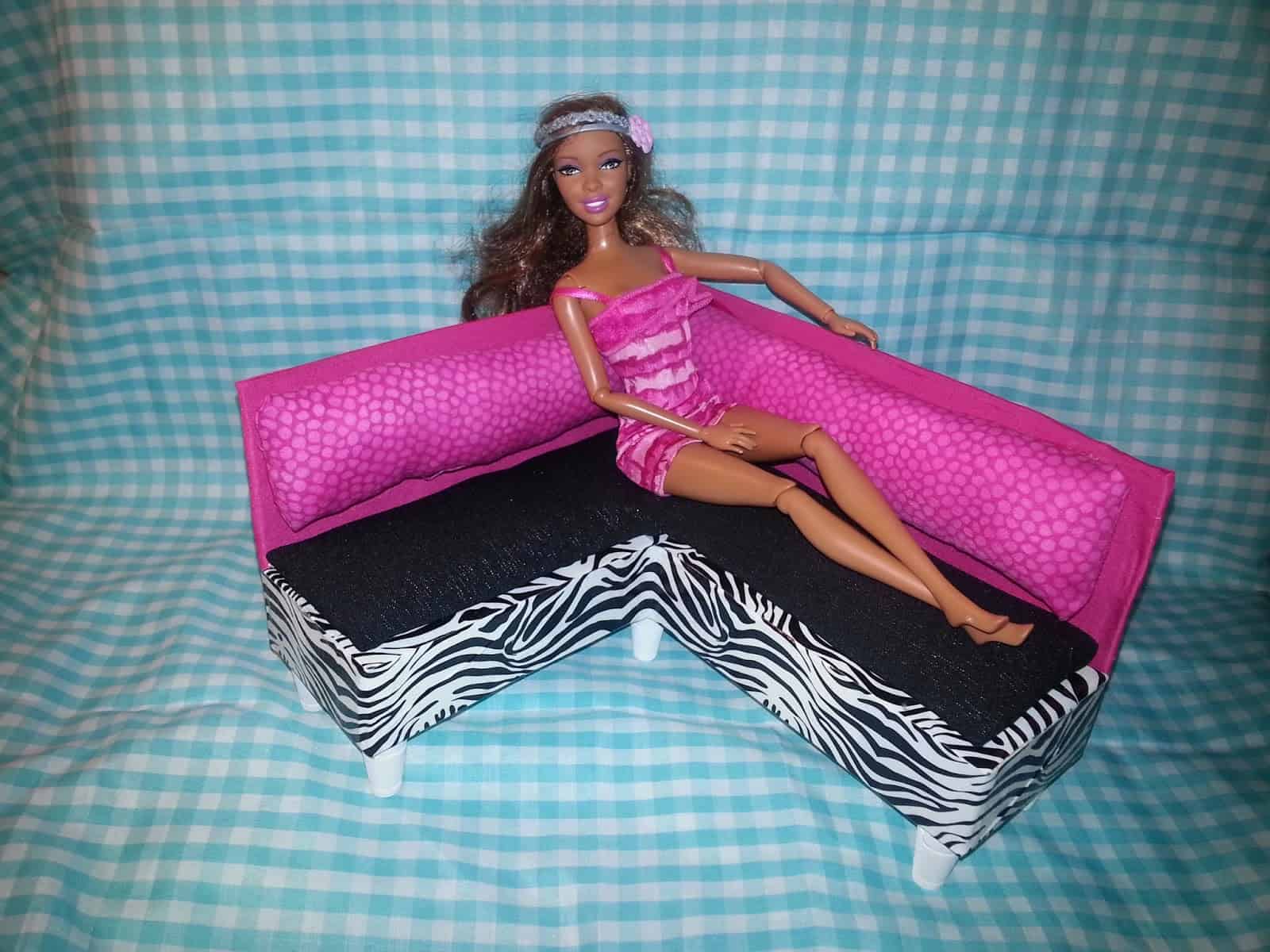 Funky diy barbie couch