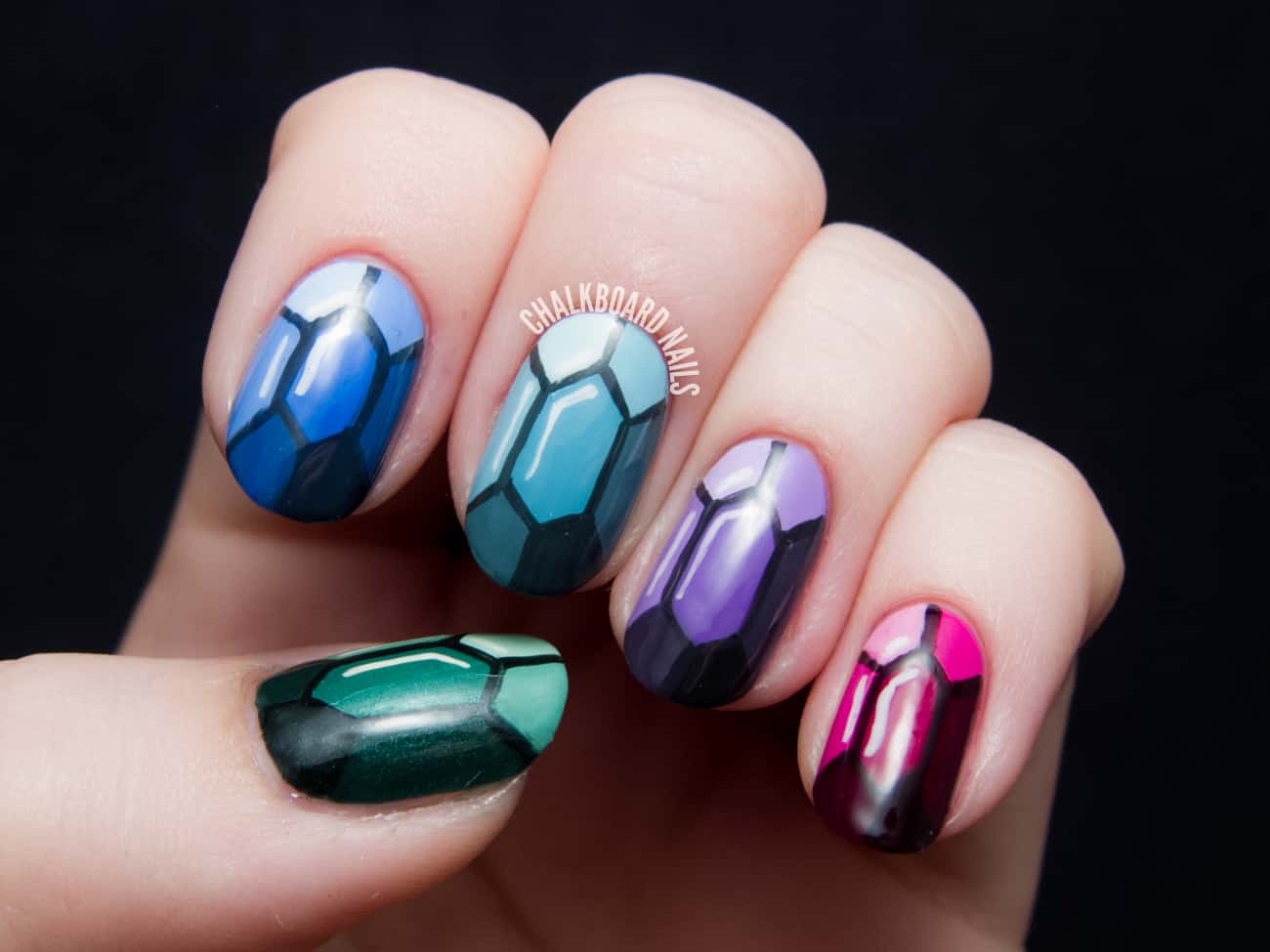 Precious gem nail art