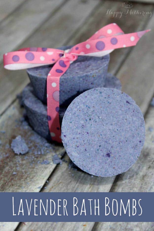 Relaxing lavender bath bombs
