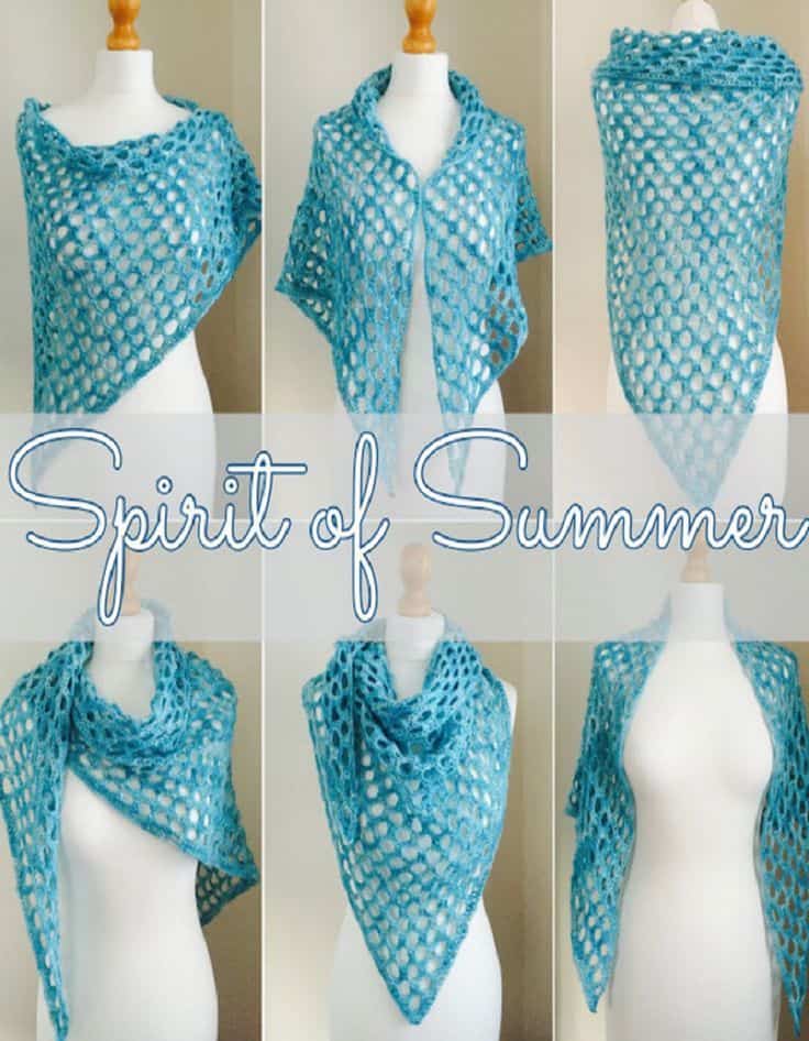 Spirit of summer crocheted shawl