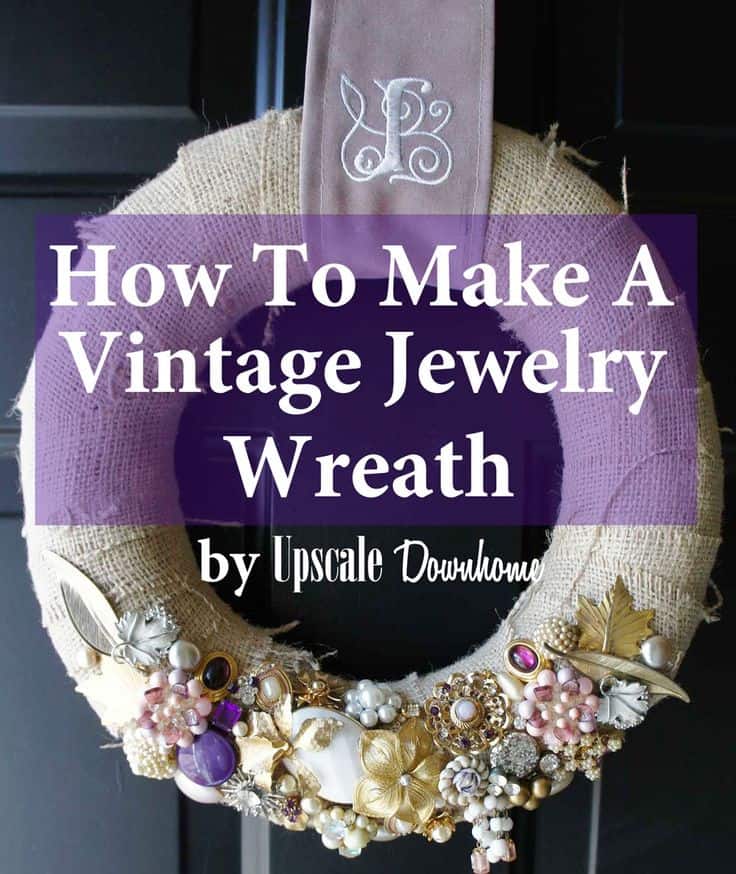 Vintage jewelry wreath