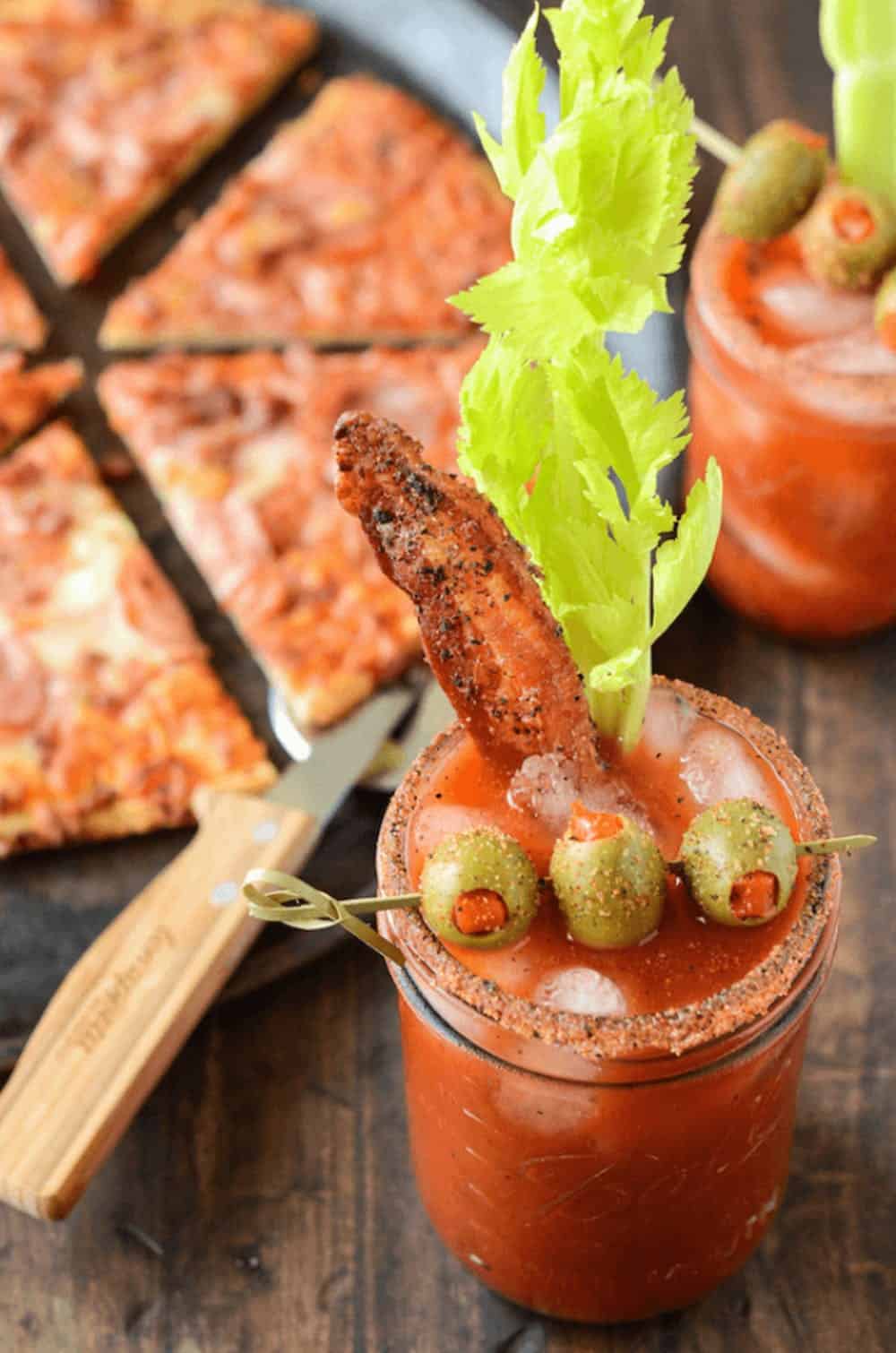 Spicy bacon bloody mary