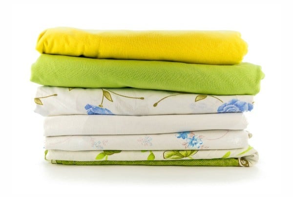 Throw away old bed linens
