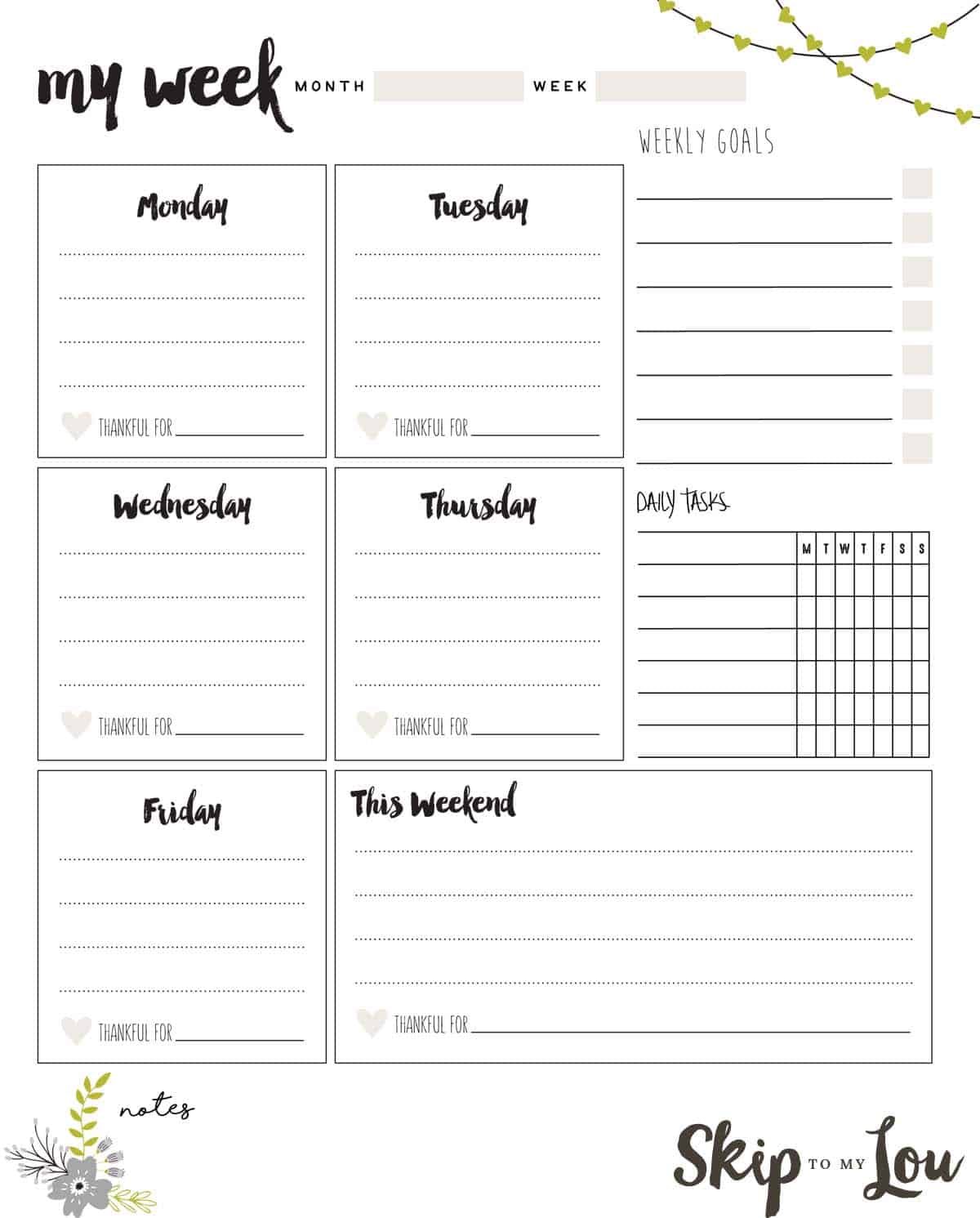 15 Printable Weekly Schedule Templates For Everyone to Utilize