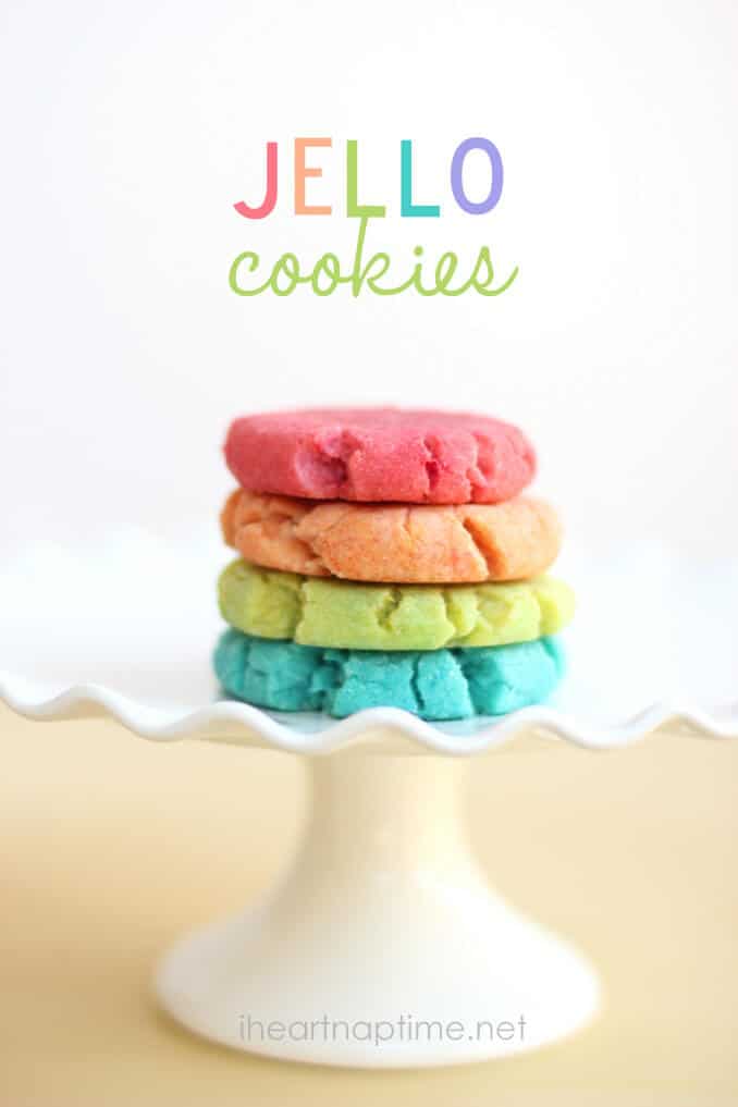 Colourful jello o cookies