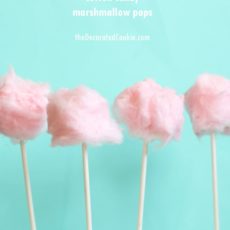 Cotton candy marshmallow pops