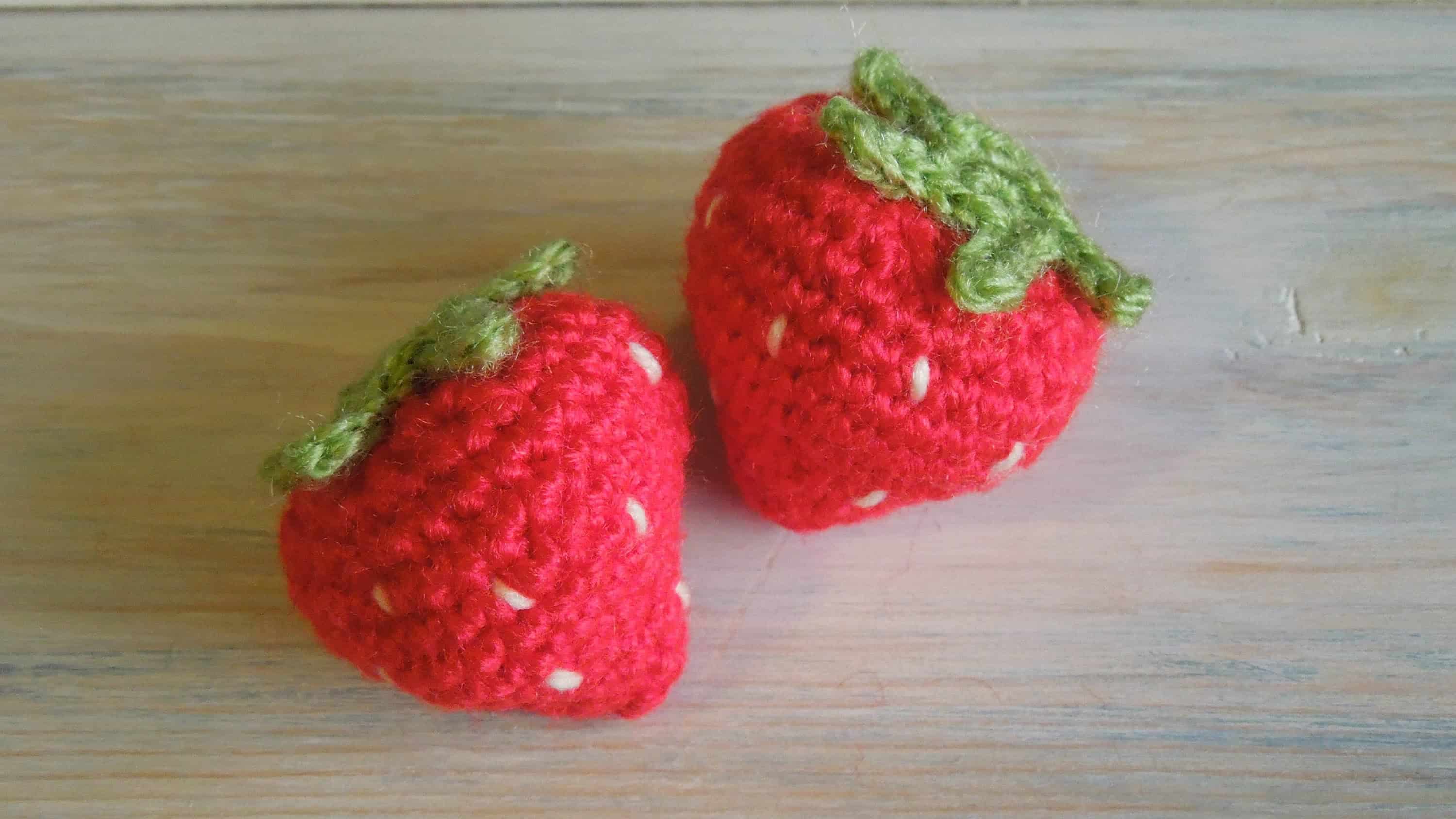 Crocheted strawberries