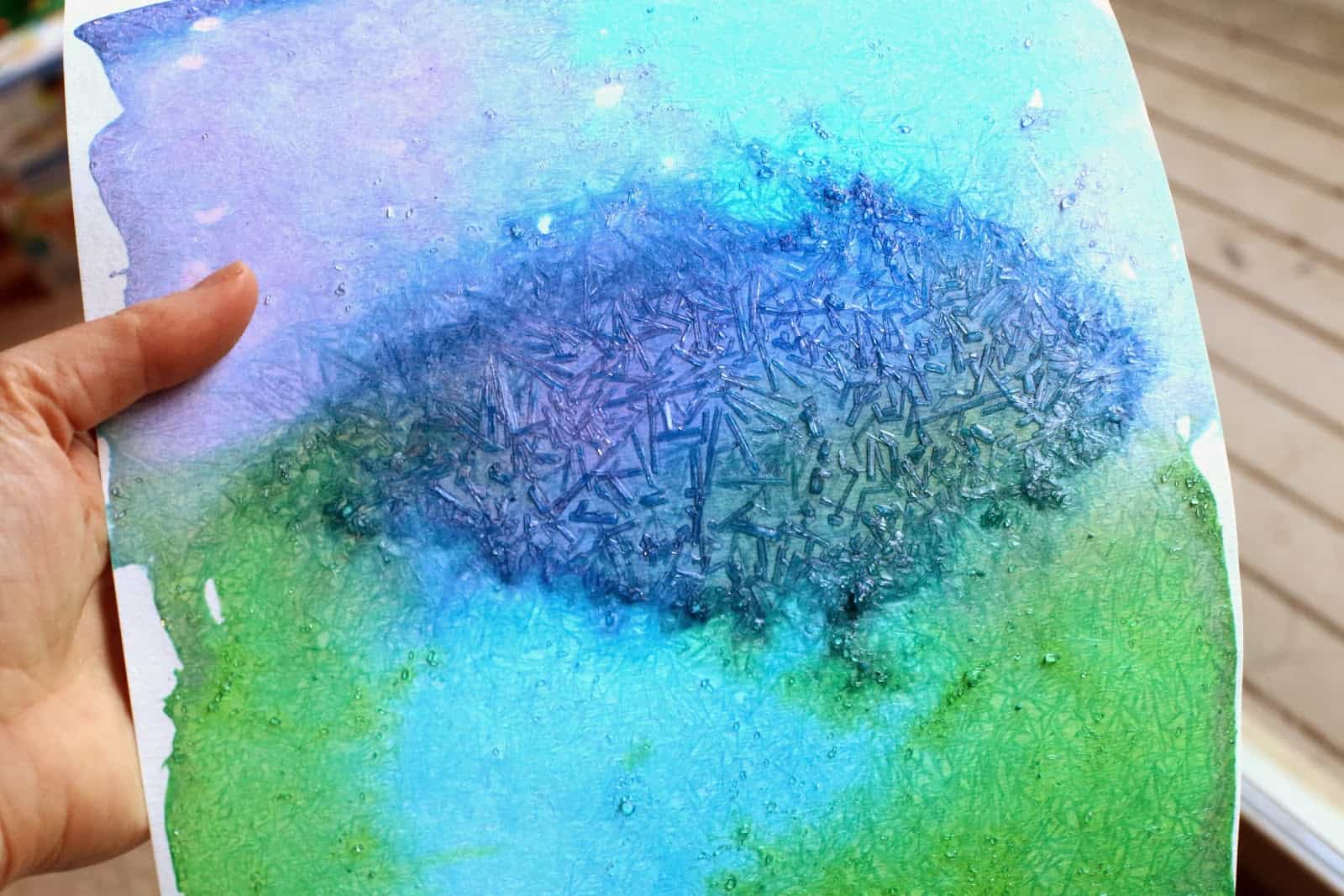 Crystalizing watercolours craft