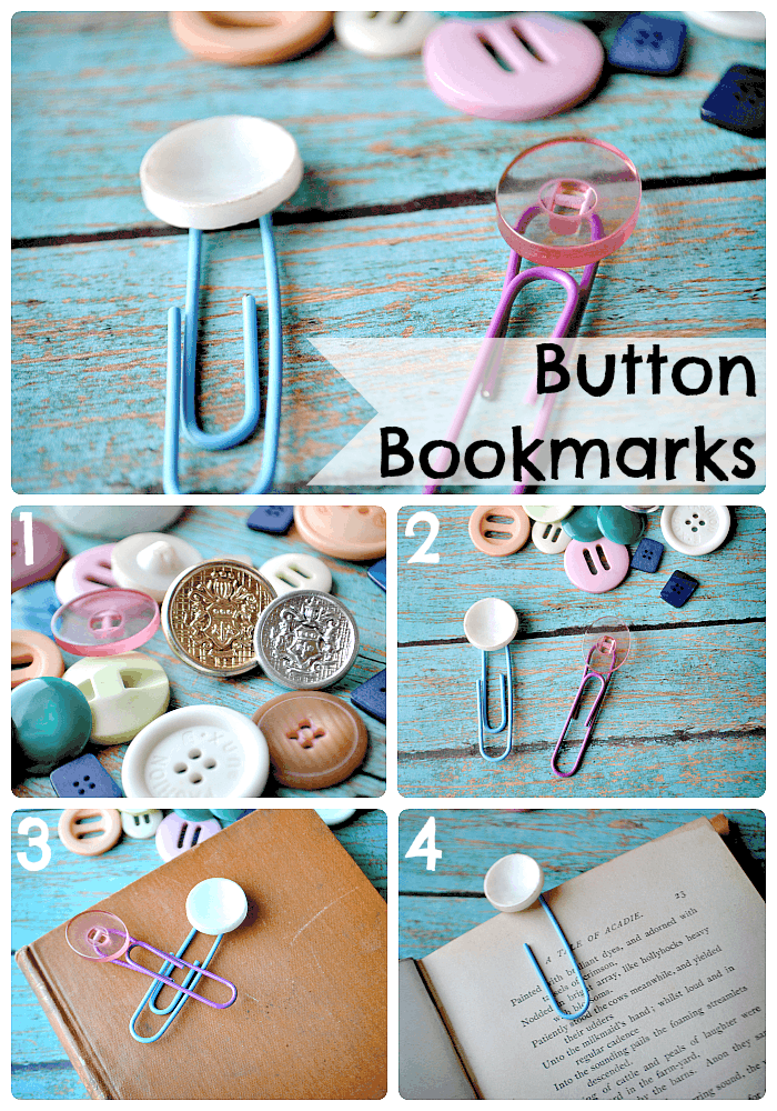 Cute button bookmarks