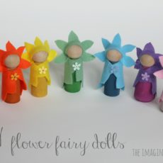 Diy flower fairy wooden peg dolls