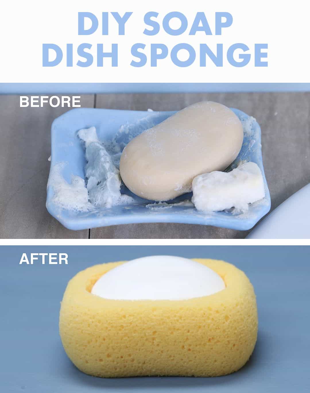 Diy sponge soap dish