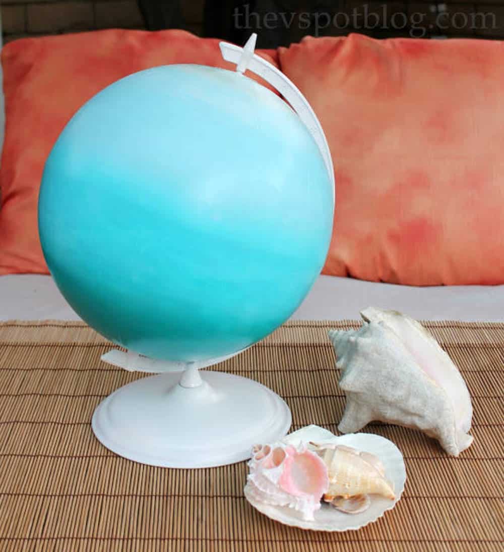 Easy ombre painted globe