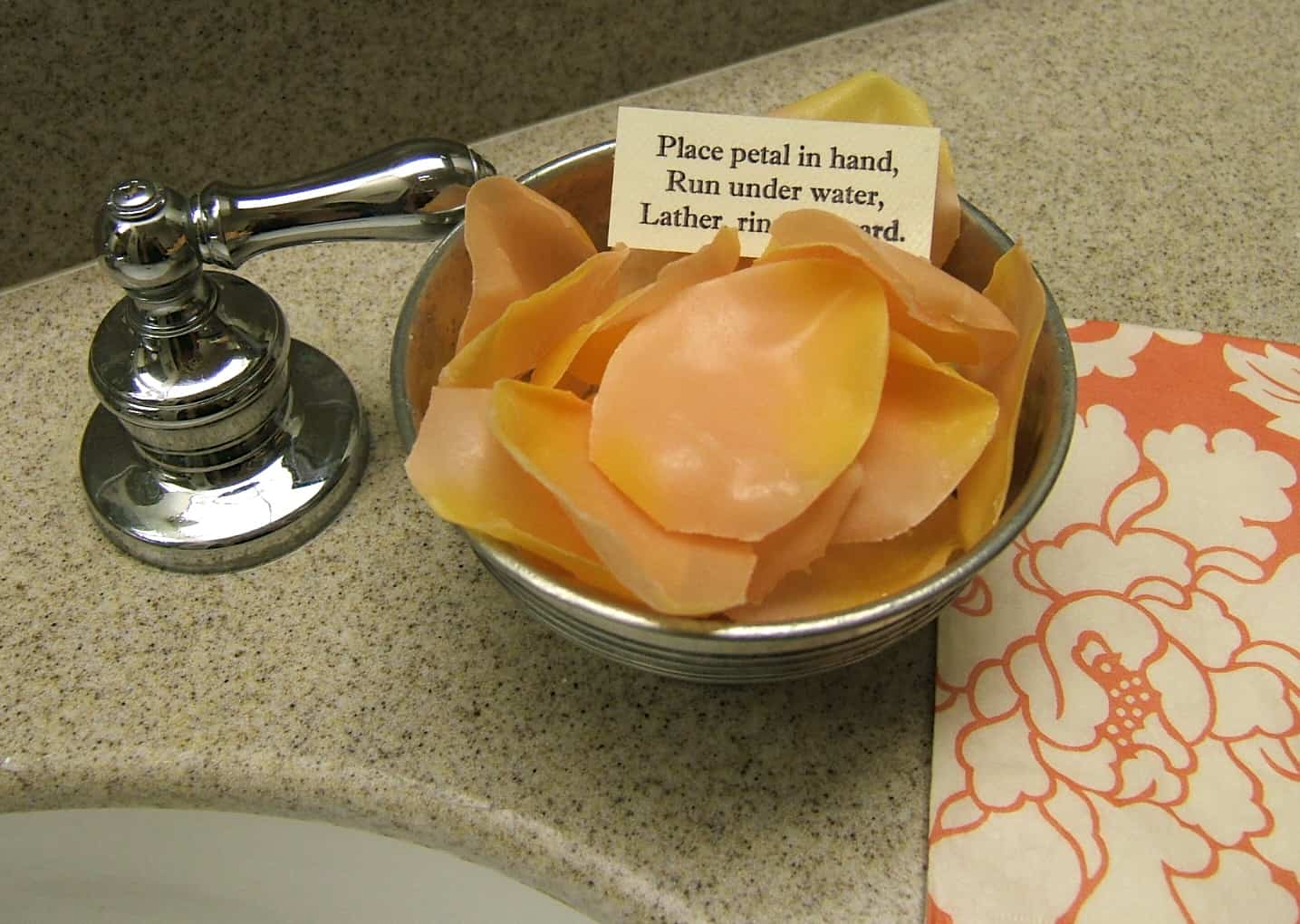 Flower scented diy rose petal soaps