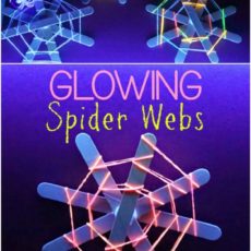 Glowing spider webs