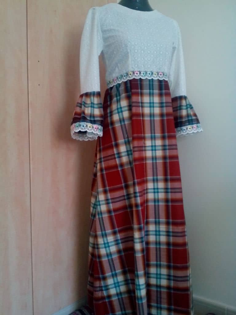 Lacy a line tartan dress