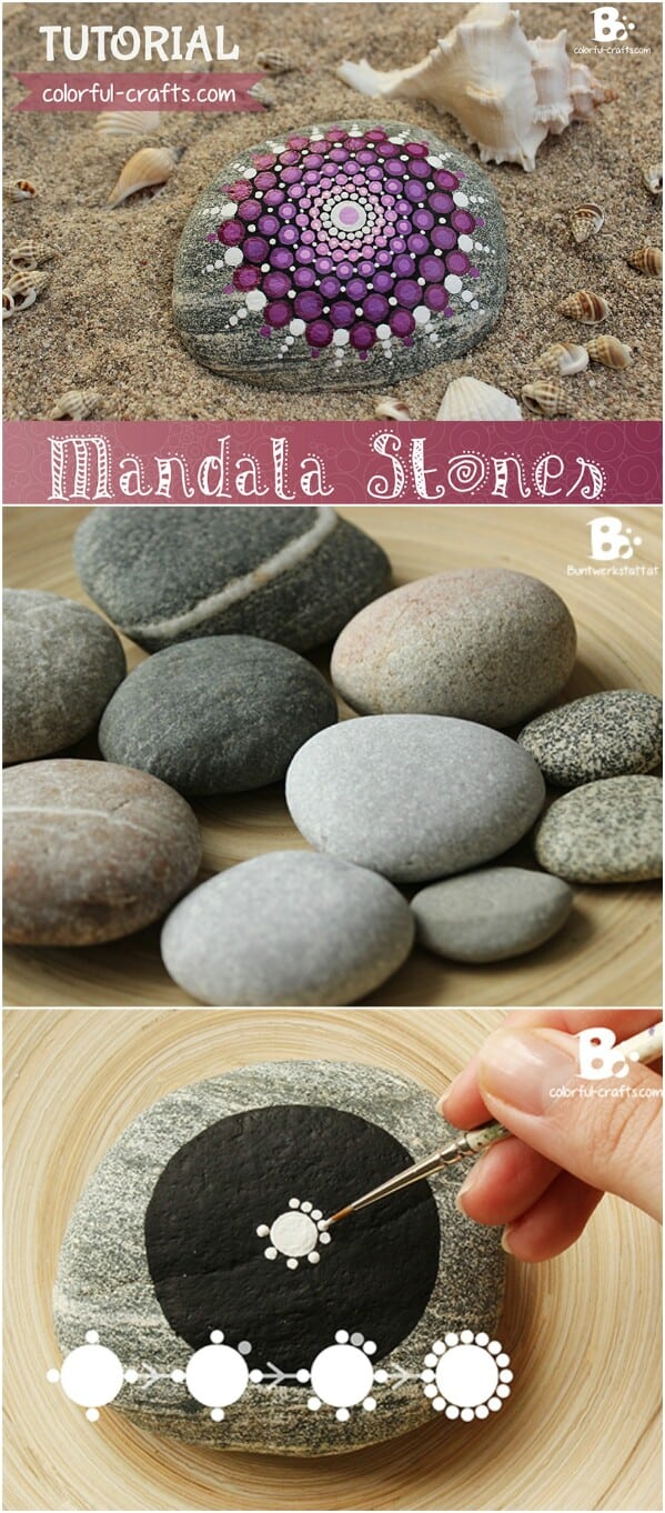 Lovely painted mandala stones