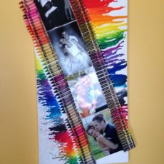 Melted crayon photo canvas