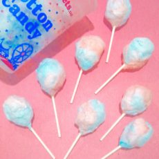 Mini cotton candy lollipops