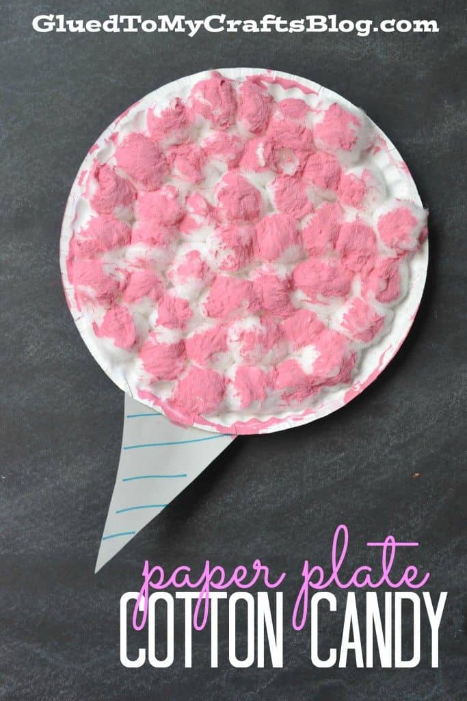 Paper plate cotton candy