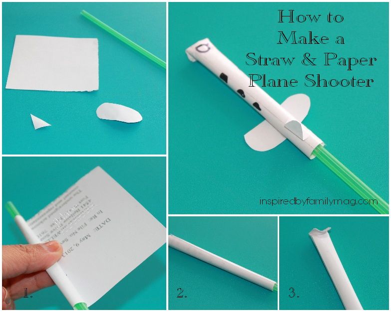 Straw and paper plane shooter