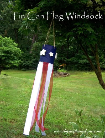 Tin can flag windsock