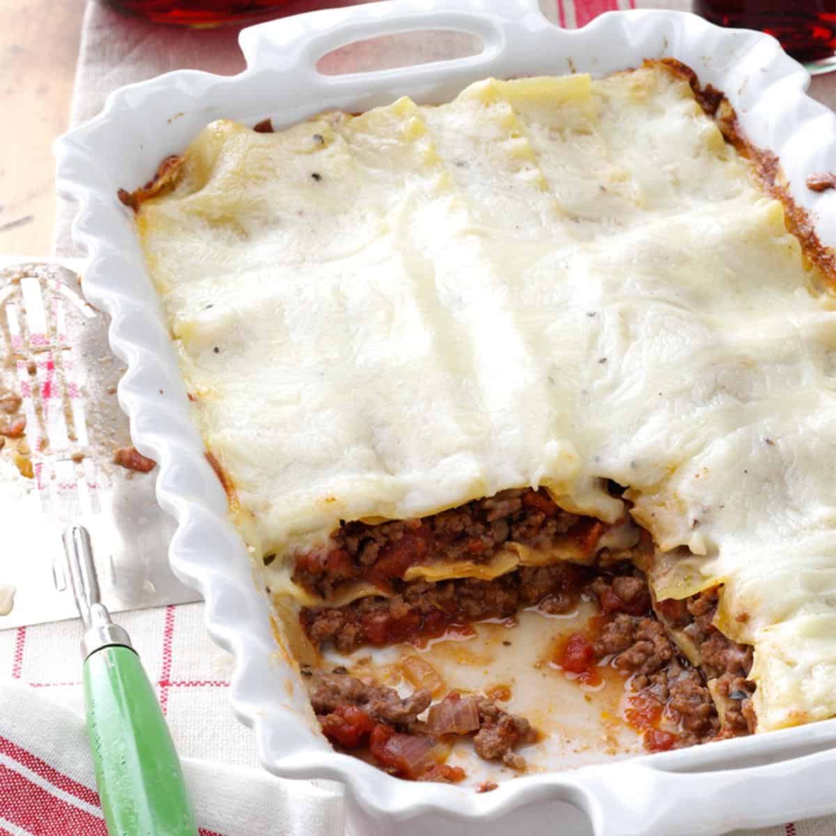 Lasagna with white sauce