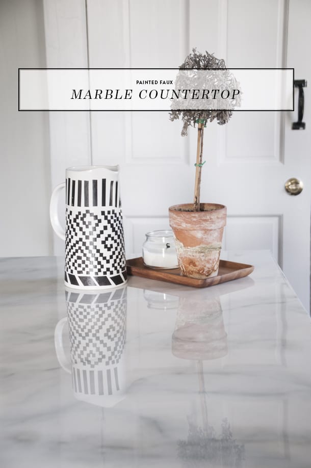 Painted faux marble countertops