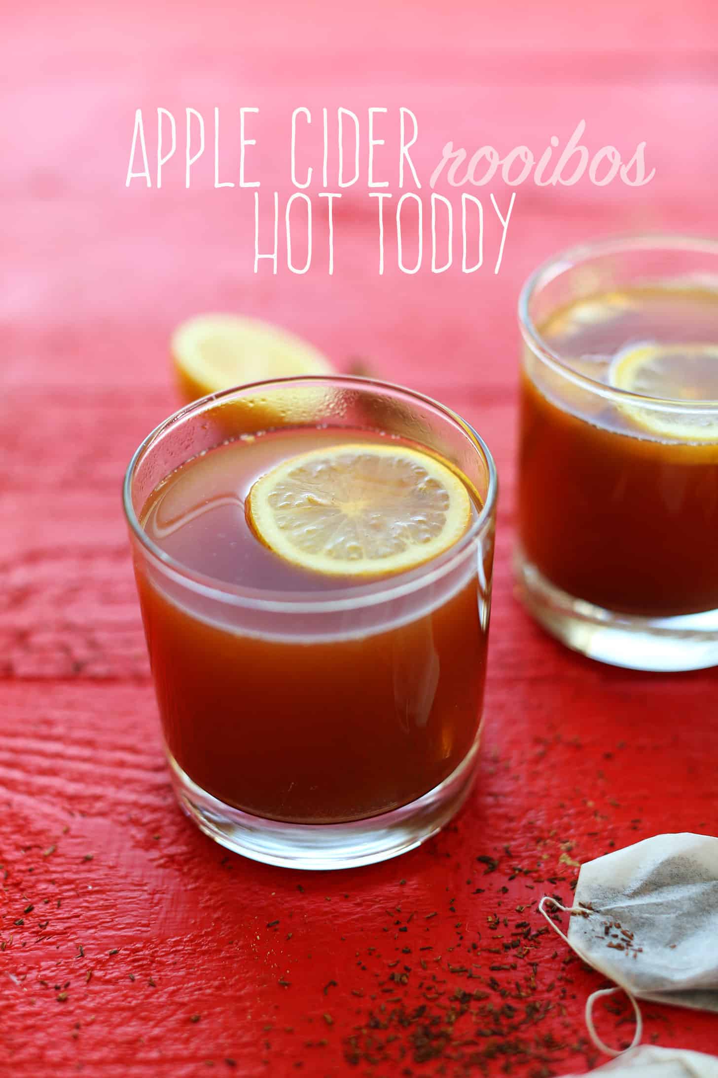 Apple cider rooibos hot toddy
