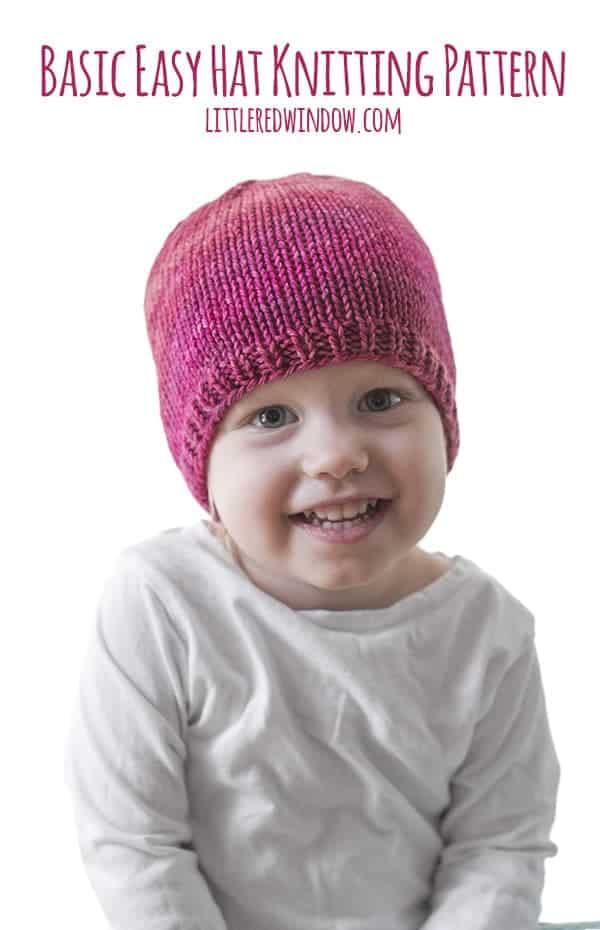 Basic, easy knitted hat for kids
