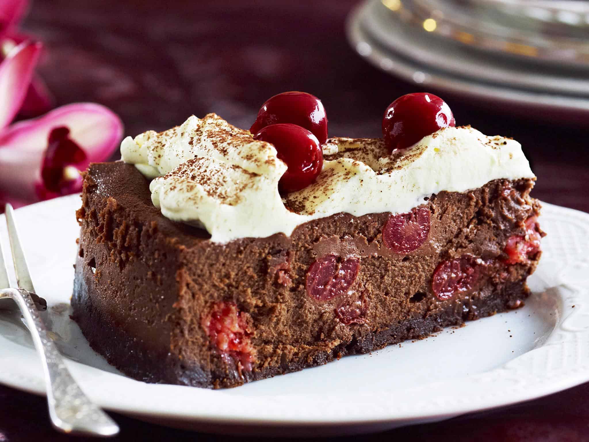 Chocolate fantasy cherry ripe choc cheesecake