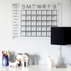 Diy acrylic wipe away calendar