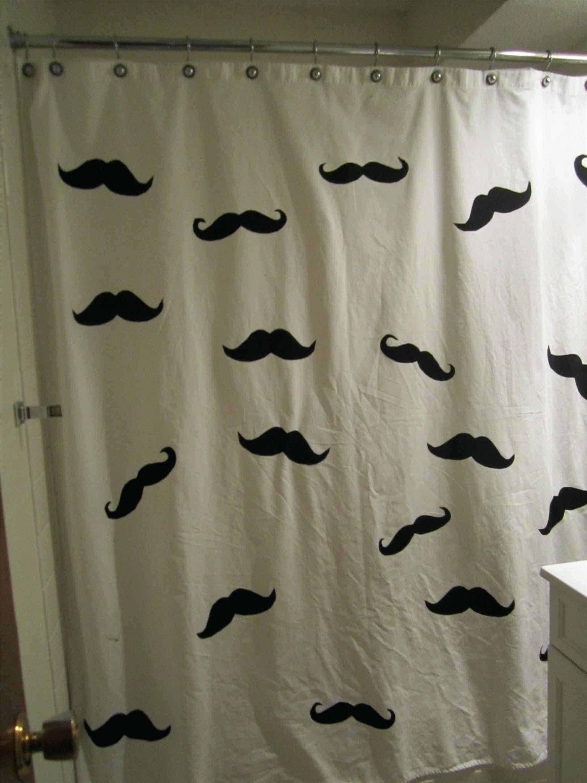 Curtains ideas kikkerland kikkerland mustache shower curtain s within proportions 1900 x 2533